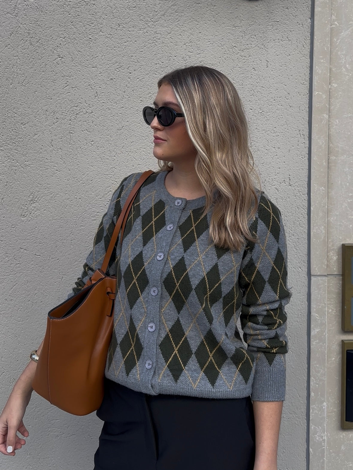 VMSAGE Knit Cardigan - Medium Grey Melange